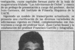 Profesor chilote editó primer libro