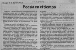 Poesía en el tiempo  [artículo] Hernán de la Carrera Cruz.