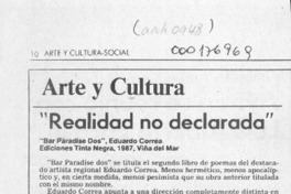 "Realidad no declarada"  [artículo] Mario Tomás Schilling F.