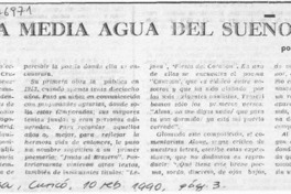 A media agua del sueño  [artículo] Alberto Arraño.