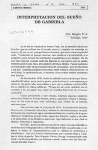 Interpretación del sueño de Gabriela  [artículo] Magda Arce.