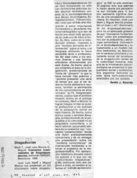 Drogadicción  [artículo] Benito J. Baranda.