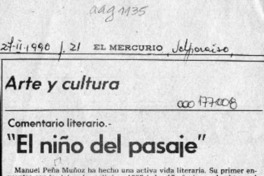 "El niño del pasaje"  [artículo] Alberto Arraño.