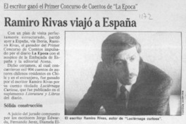 Ramiro Rivas viajó a España  [artículo].
