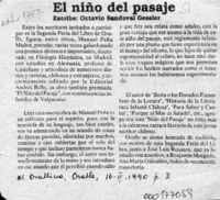 El niño del pasaje  [artículo] Octavio Sandoval Gessler.