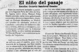 El niño del pasaje  [artículo] Octavio Sandoval Gessler.
