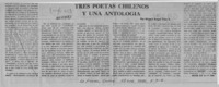 Tres poetas chilenos y una antología  [artículo] Miguel Angel Díaz A.