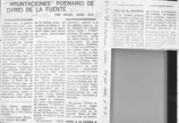 "Apuntaciones" poemario de Darío de la Fuente  [artículo] Miguel Angel Díaz.