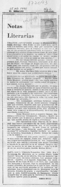 Notas literarias