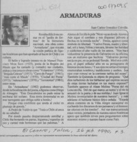 Armaduras  [artículo] Juan Carlos González Colville.