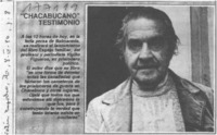 "Chacabucano" testimonio  [artículo].