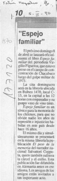 "Espejo familiar"  [artículo].