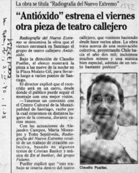 "Antióxido" estrena el viernes otra pieza de teatro callejero  [artículo].