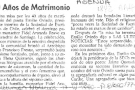 40 años de matrimonio  [artículo].