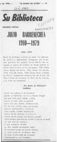 Julio Barrenechea  [artículo] Ratón de biblioteca.