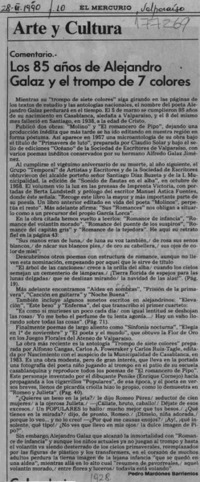 Los 85 años de Alejandro Galaz y el trompo de 7 colores  [artículo] Pedro Mardones Barrientos.