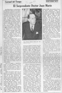 El múltiple y sorprendente doctor Juan Marín Rojas  [artículo] Oscar Guzmán Silva.