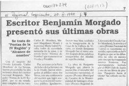 Escritor Benjamín Morgado presentó sus últimas obras  [artículo].