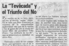 La "Tevécada" y el triunfo del No  [artículo].