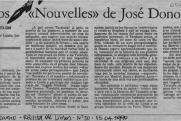 Dos "nouvelles" de José Donoso  [artículo] Ignacio Valente.