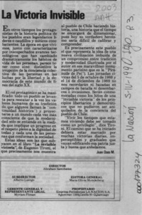 La victoria invisible  [artículo] Juan Oses M.