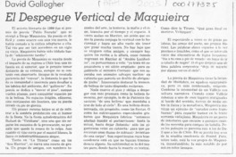 El despegue vertical de Maquieira  [artículo] David Gallagher
