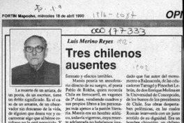 Tres chilenos ausentes