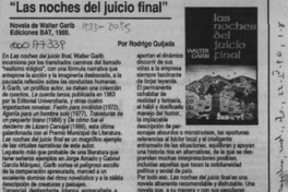 "Las noches del juicio final"  [artículo] Rodrigo Quijada.