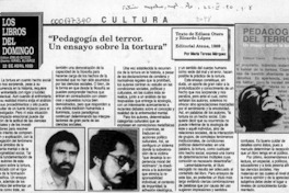 "Pedagogía del terror, un ensayo la sobre tortura"  [artículo] María Teresa Márquez.