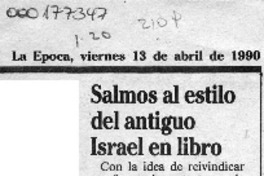 Salmos al estilo del antiguo Israel en libro  [artículo].