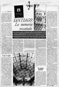 Santiago, la memoria rescatada  [artículo] Guillermo Tejeda.