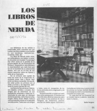 Los libros de Neruda  [artículo] Sofía Vergara.
