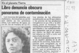 Libro denuncia obscuro panorama de contaminación  [artículo].