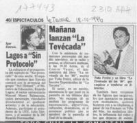 Mañana lanzan "La tevécada"  [artículo].