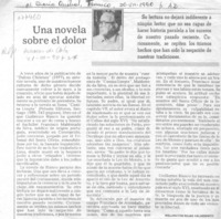 Guillermo Blanco y una novela sobre el dolor