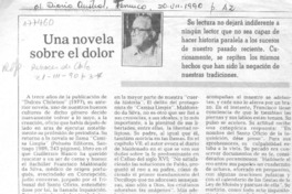 Guillermo Blanco y una novela sobre el dolor