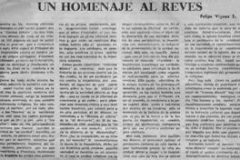 Un homenaje al revés