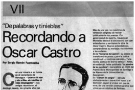 Recordando a Oscar Castro