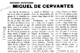 Miguel de Cervantes  [artículo].