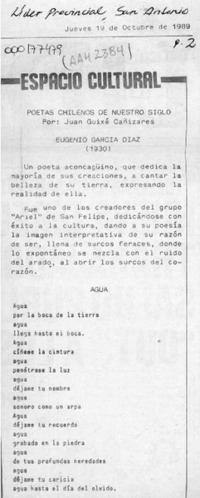 Espacio cultural  [artículo] Juan Guixé Cañizares.