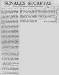Señales secretas  [artículo] Adolfo Schwarzenberg.