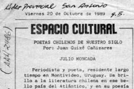 Espacio cultural  [artículo] Juan Guixé Cañizares.