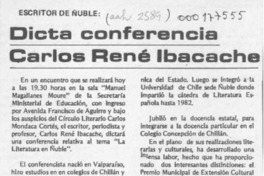Dicta conferencia Carlos René Ibacache  [artículo].