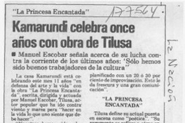 Kamarundi celebra once años con obra de Tilusa  [artículo].