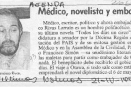 Médico, novelista y embajador  [artículo].