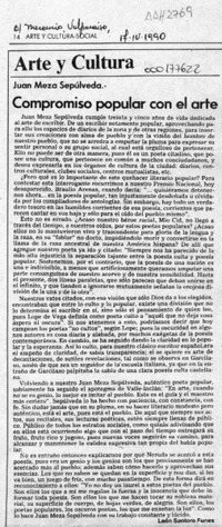 Compromiso popular con el arte  [artículo] León Santoro Funes.