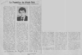 La poemática de Alvaro Ruiz  [artículo] Wellington Rojas Valdebenito.