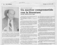 Un escritor comprometido con la literatura  [artículo] Wilson Pereira Tapia.