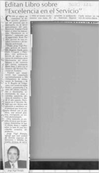 Editan libro sobre "Excelencia en el servicio"  [artículo].