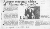 Actores estrenan sátira al "Manual de Carreño]  [artículo].